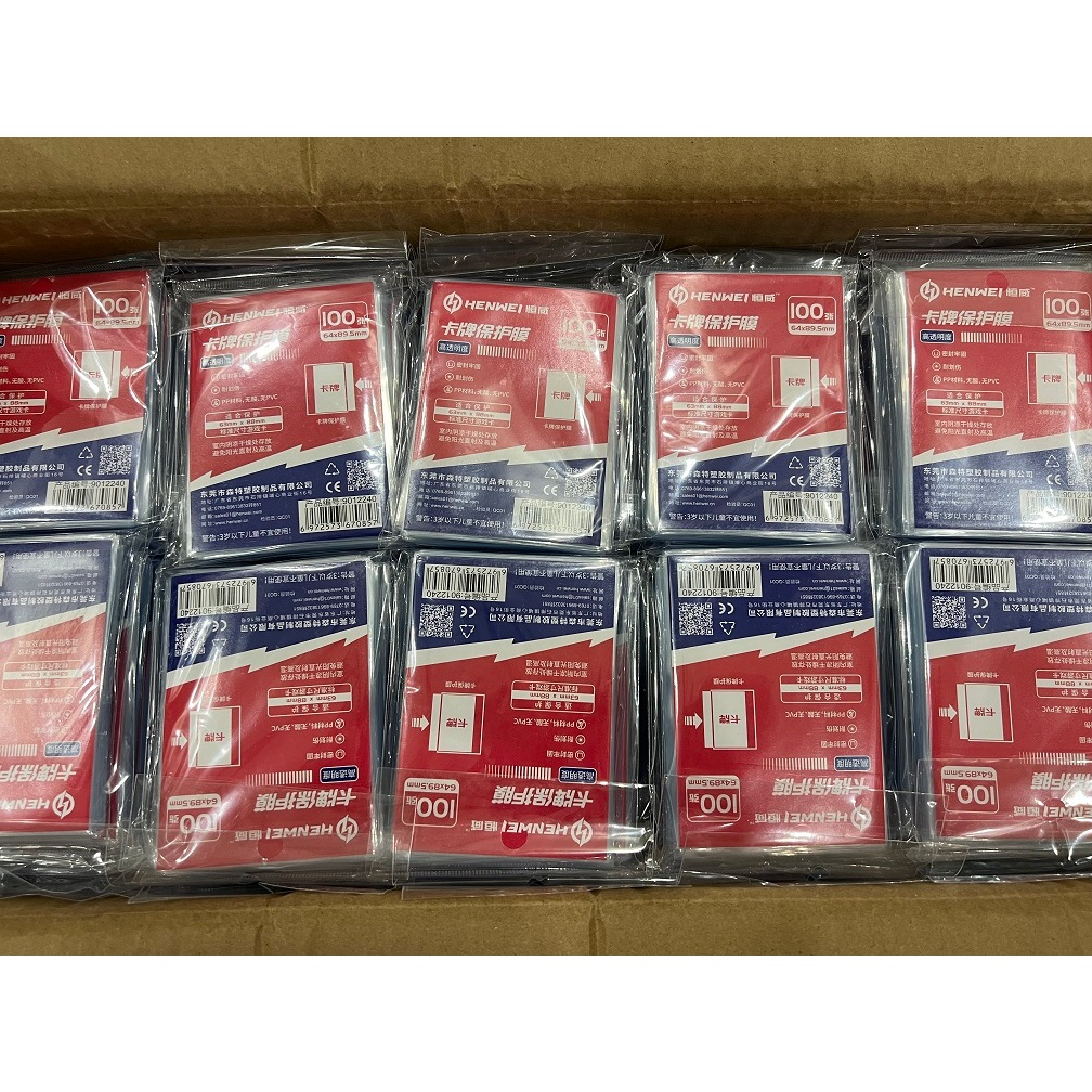[Top Value] [Chính hãng] Bộ 100 sleeve bọc bài Inner sleeve Henwei, bảo vệ card Pokemon, Magic, One 