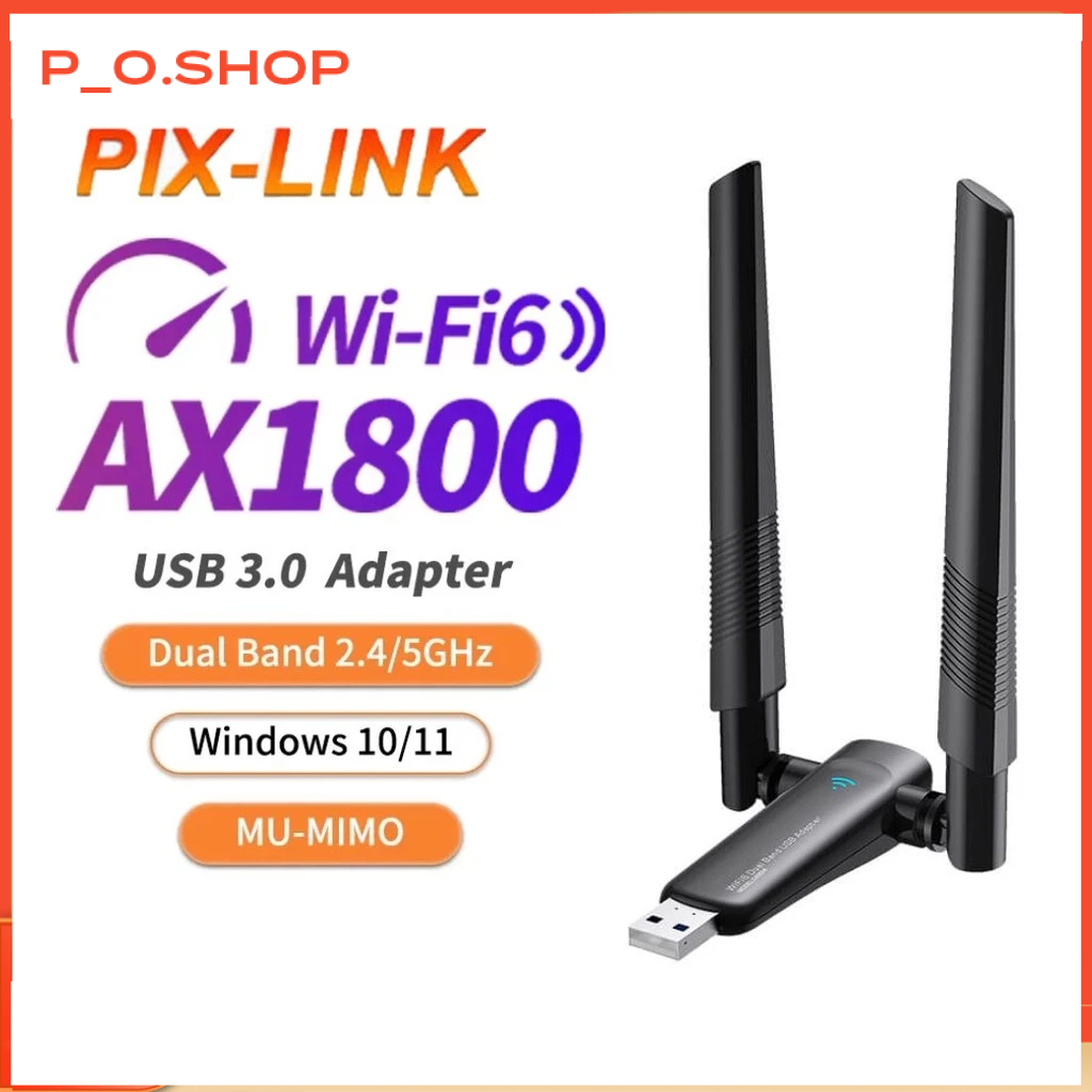 【🔥Rẻ】USB WiFi 1800 Mbps Card WIFI 5G Thiết bị Thu Wifi Mini 1800Mbps Dual Band Cho PC laptop WIN 10 