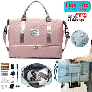 Túi Xách Du Lịch Cỡ Lớn 2 Tầng Túi Du Lịch Đa Năng Nam Nữ Đựng QuầnÁo Mỹ Phẩm chống nước và chống mài mòn FREESHIP.s1340
