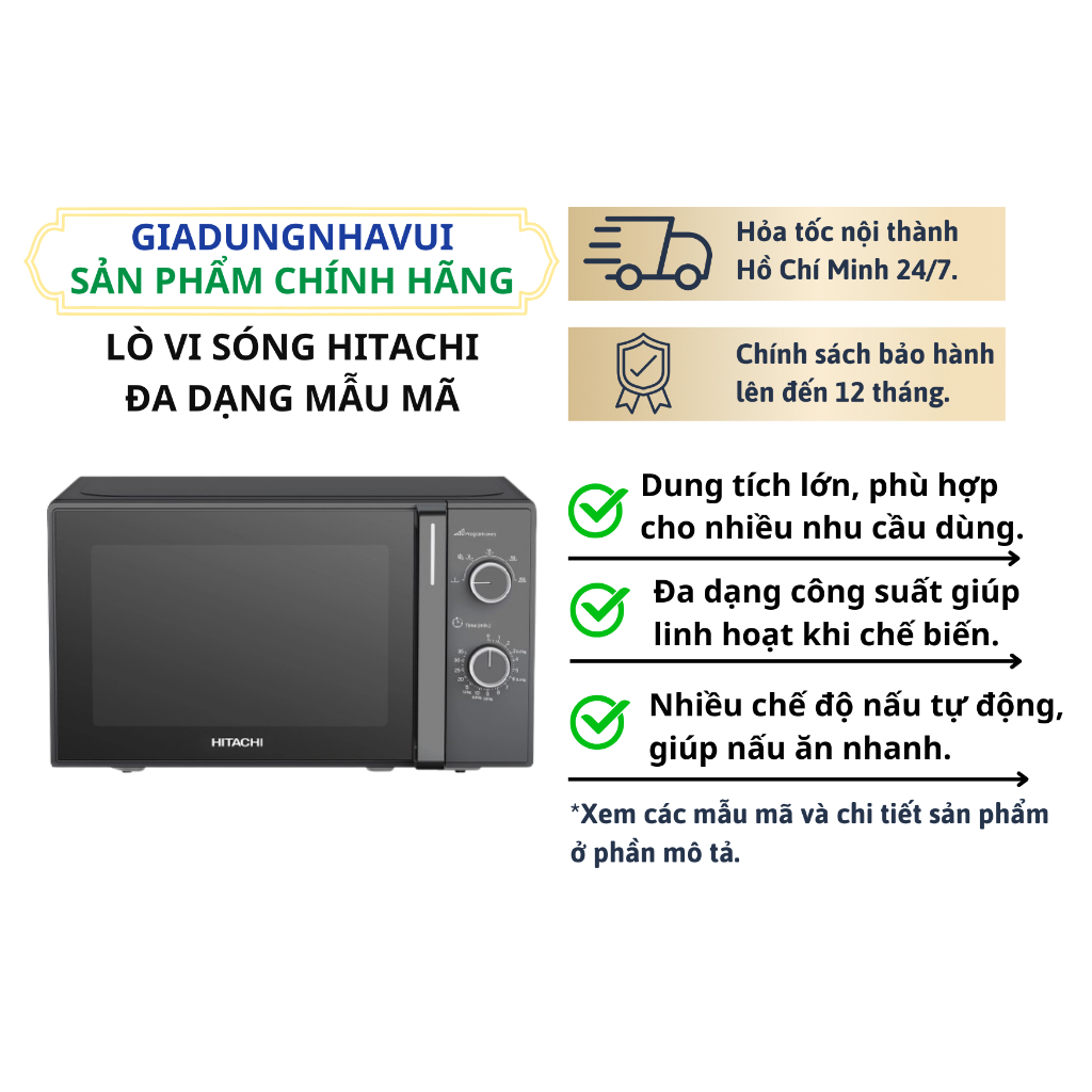 LÒ VI SÓNG HITACHI HMR-M2002/HMR-DG2312