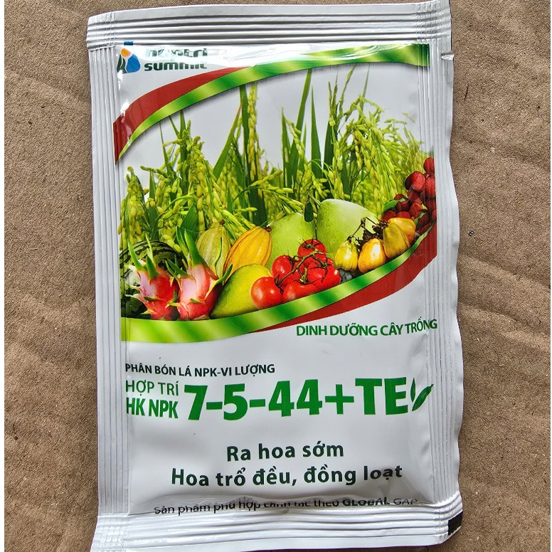 7544 TE HỢP TRÍ gói 40g giúp ra hoa sớm, ra hoa nhiều, ra hoa đòng loạt, vô gạo nhanh, no tới cậy