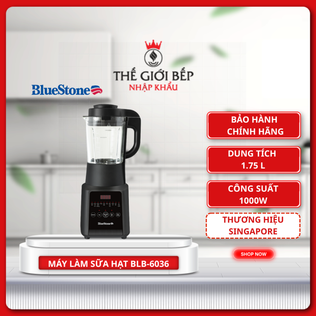 MÁY XAY NẤU ĐA NĂNG BLUESTONE BLB 6036 – Lưỡi Dao Sắc Bền, Công Suất Mạnh Mẽ