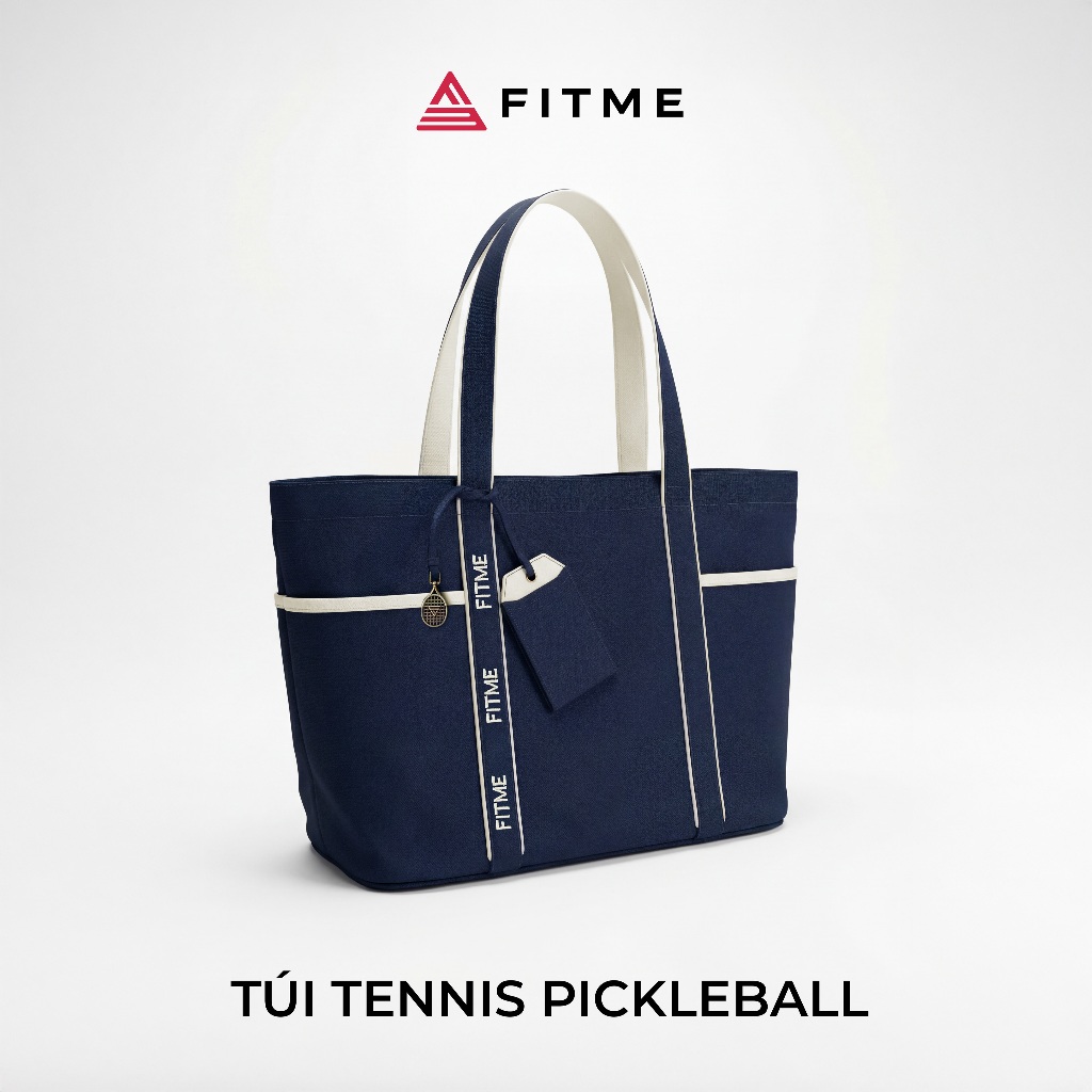 Túi tote tennis pickleball thể thao Fitme dáng rộng đựng vợt đựng đồ đi tập chất liệu cao cấp BAFM02