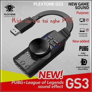 Card Rời Âm Thanh USB Plextone GS3 Mark II - Sound Card Âm Thanh Vòm 7.1 CH Cho Máy Tính PC Chuyên Game - Phim - Nhạc
