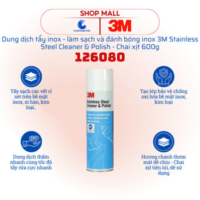 [HỎA TỐC] Dung dịch tẩy inox đa năng 3M Stainless Steel Cleaner & Polish 126080 - Chai xịt 600g