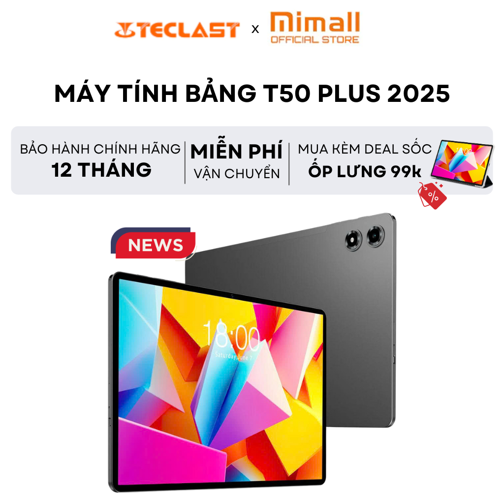 [SIÊU PHẨM MỚI] Máy Tính Bảng TECLAST T50 PLUS 2025 20GB(8+12)/256GB| 16GB(6+10)/256GB | FHD 11” | 8
