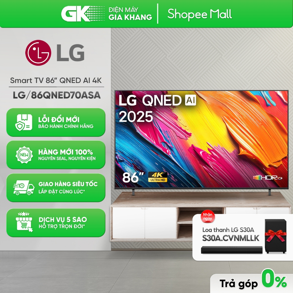 86QNED70ASA - Smart Tivi LG QNED AI 4K 86 Inch 86QNED70ASA [Freeship HCM]