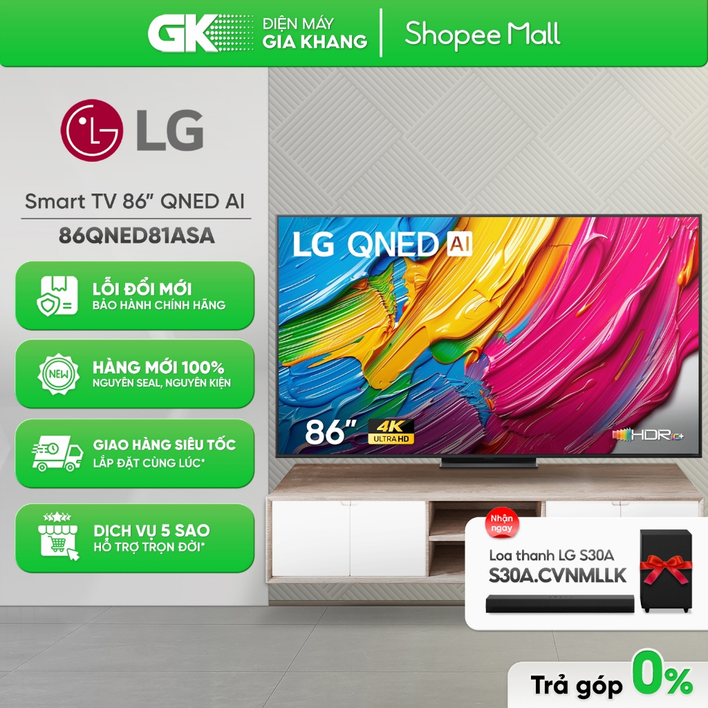 86QNED81ASA - Smart Tivi LG QNED AI 4K 86 Inch 86QNED81ASA [Freeship HCM]