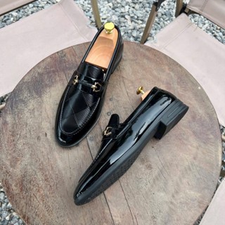 Giày nam boy phố công sở dáng hàn quốc, giầy lười chụp kỉ yếu phối khóa mác thời trang sơn tĩnh điện chống gỉ BERUNO G65