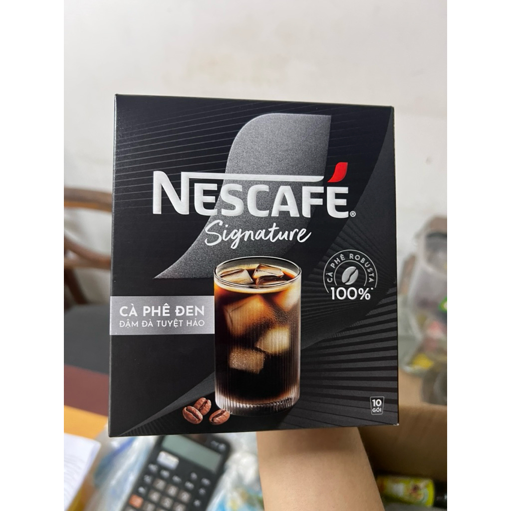 (10Gói x 10,5gran) Nescafe Đen Signature Cao Cấp