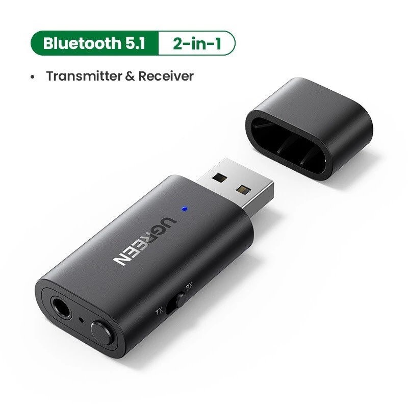 Bộ nhận, phát tín hiệu âm thanh qua Bluetooth 5.1 Ugreen 60300 cao cấp (Tranmitter/Receiver)