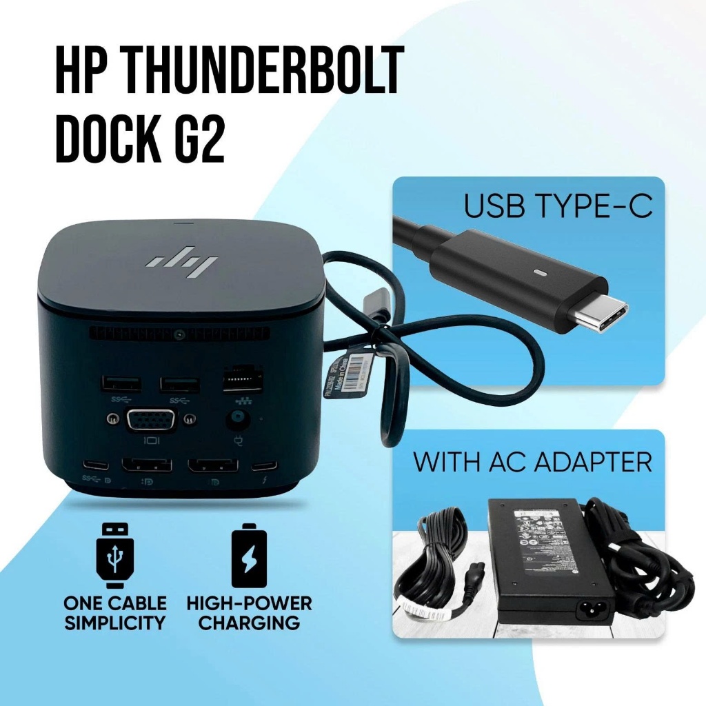 [ Rẻ vô địch ] Dock HP G2 Thunderbolt Dock 120W Xuất 4 màn hình