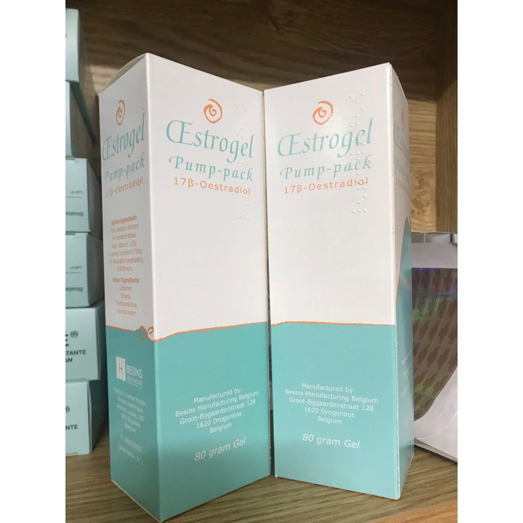 Oestrogel pump mẫu mới có van định liều tương đối ở mẫu cũ tuýp 80 gram