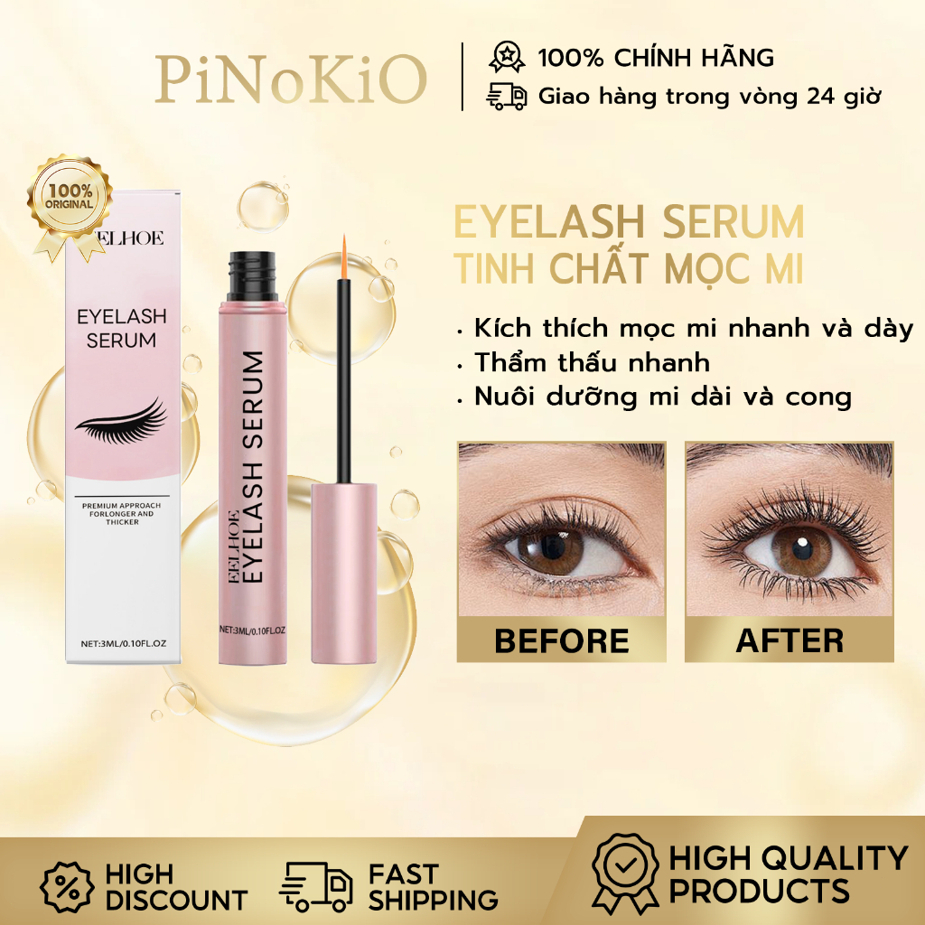 EELHOE Tinh Chất Mọc Mi Serum Dưỡng Mi Dưỡng Mi Dài Và Dày Siêu Kích Mọc Mi Nuôi Dưỡng Mi Dài Và Con