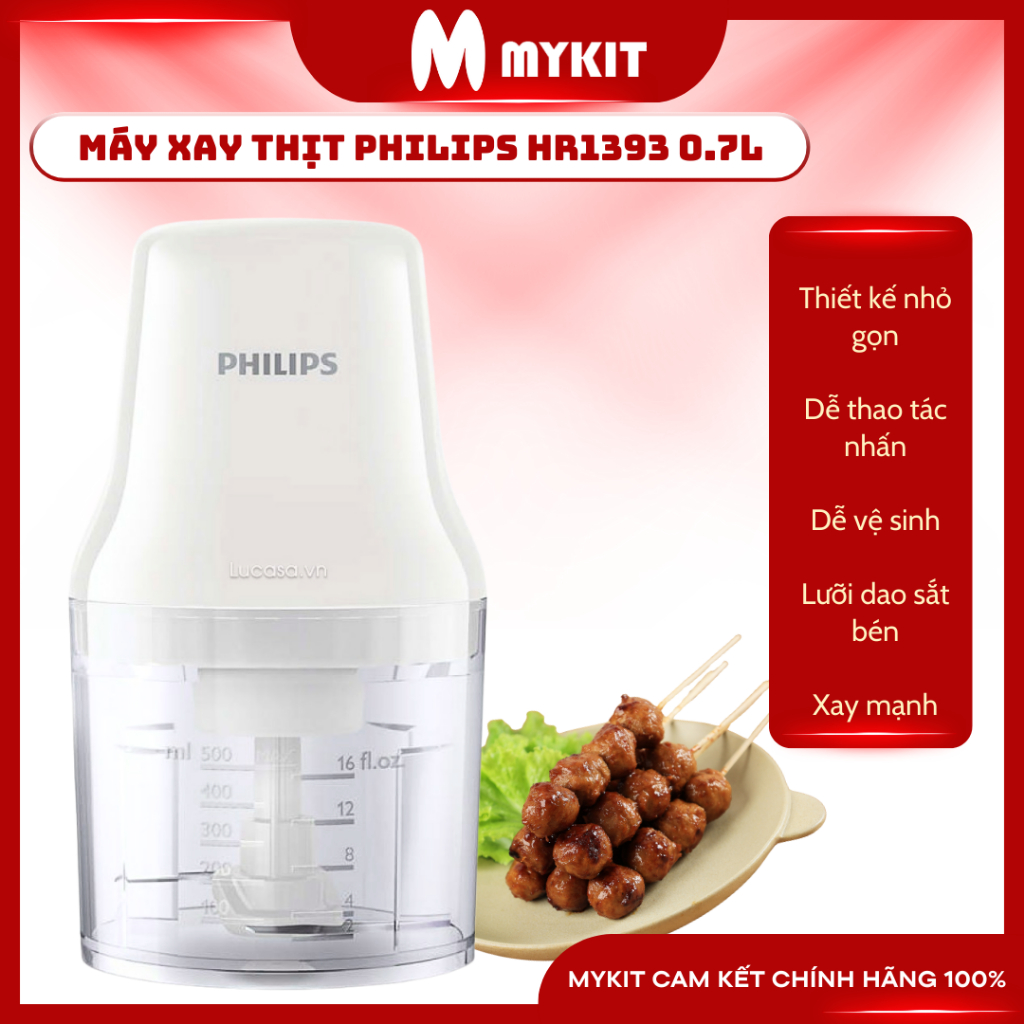Máy Xay Thịt Philips HR1393 0.7L Hàng Chính Hãng BH 2 năm - Mykit Store