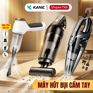 Máy hút bụi mini cầm tay KANIC không dây lực hút bụi mạnh 6000mpa nhỏ gọn pin sạc tiện lợi làm sạch bàn phím ô tô