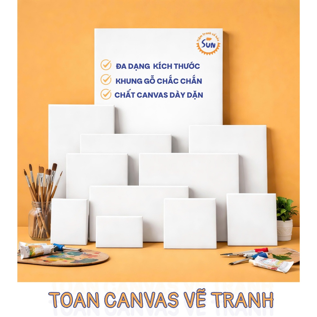Toan vẽ tranh, canvas vẽ tranh, toan canvas, khung toan vẽ tranh, toan vẽ tranh nhiều kích thước, to
