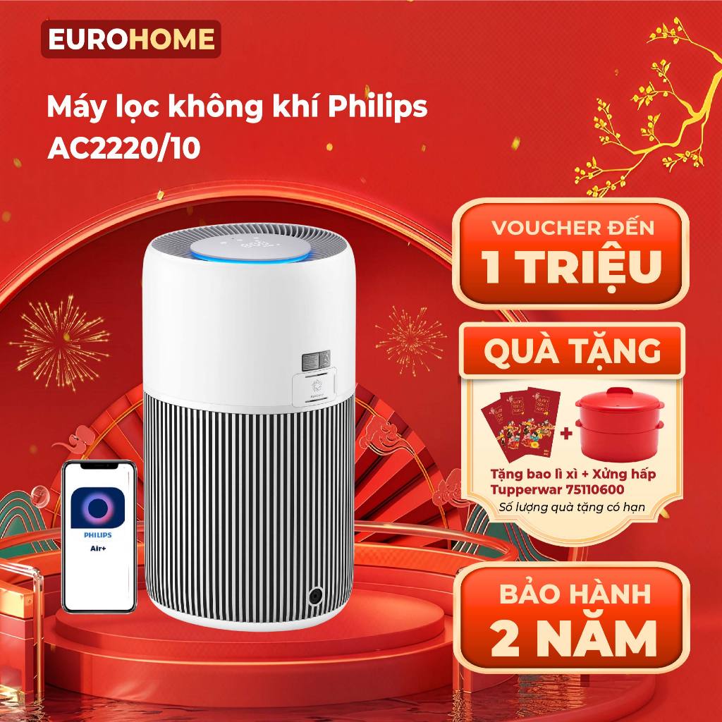 Máy Lọc Không Khí Philips AC2220/10, Công Suất 28W, Phạm Vi Lọc 109m², Bảo Hành 2 Năm Chính Hãng