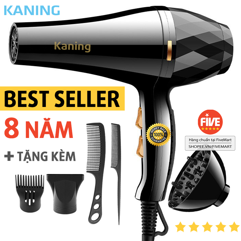Máy sấy tóc KANING sấy 2 chiều với 3 chế độ nhiệt 2 tốc độ gió tặng kèm bộ 3 phụ kiện, hàng nhập khẩu chính hãng KANING