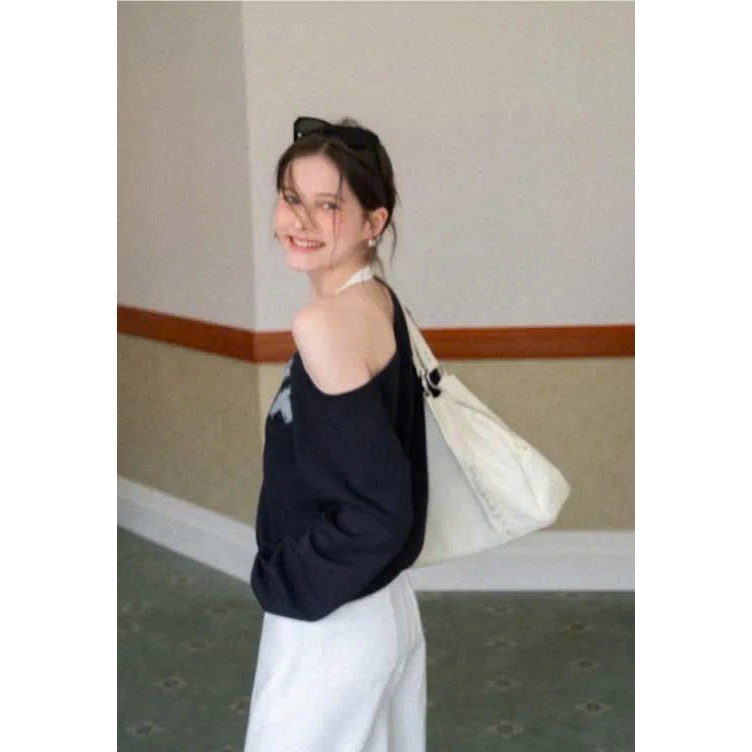 [EGGKA]  E26A10342CY E26A50183CY Bộ áo nỉ và áo tank top cổ yếm