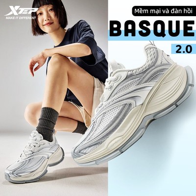 XTEP Basque 2.0 Giày tăng chiều cao thời trang Giày batta phong cách mới mùa xuân Giày thể thao tăng chiều cao thoải m