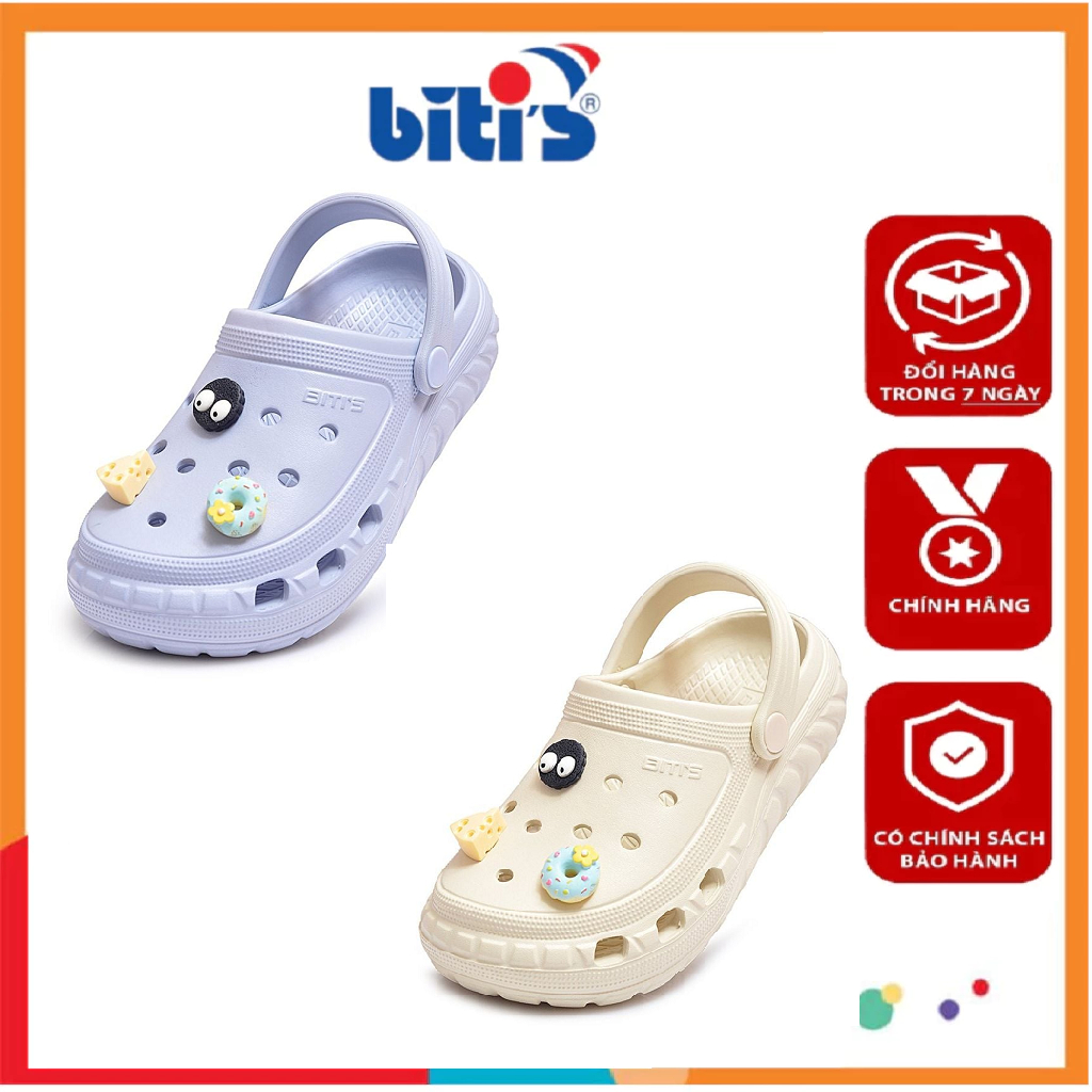 Dép Eva Biti's Bé Gái Màu Tím Lợt/Màu kem Beige BEG007000 Siêu Bền êm chân vệ sinh dễ dàng