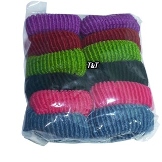 12 dây cột tóc màu đen dày,chắc (bản 2-3cm)