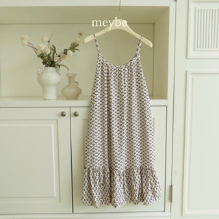 Váy lanh bầu ngủ hai dây thoáng mát vải lanh lụa đầm bầu mùa hè dễ thương MEYBE - MBEV01