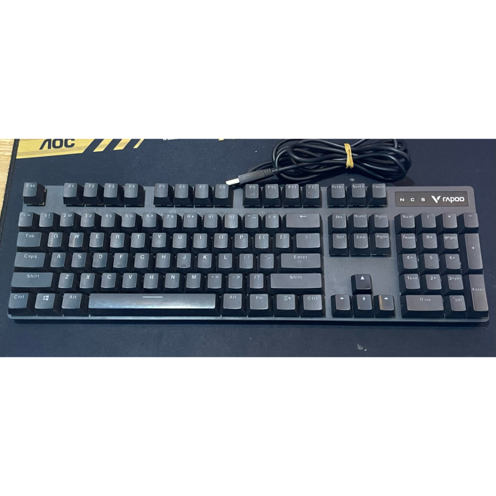 Bàn Phím Cơ Rapoo V500 Pro | Đen, LED Rainbow, Blue Switch, 104 Phím likenew 95%
