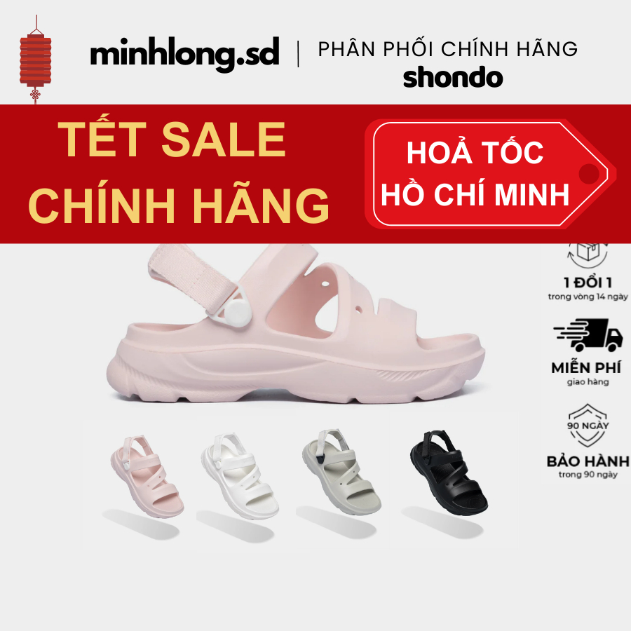 Giày sandal Shondo FX nhựa đúc nguyên khối Nam Nữ FX