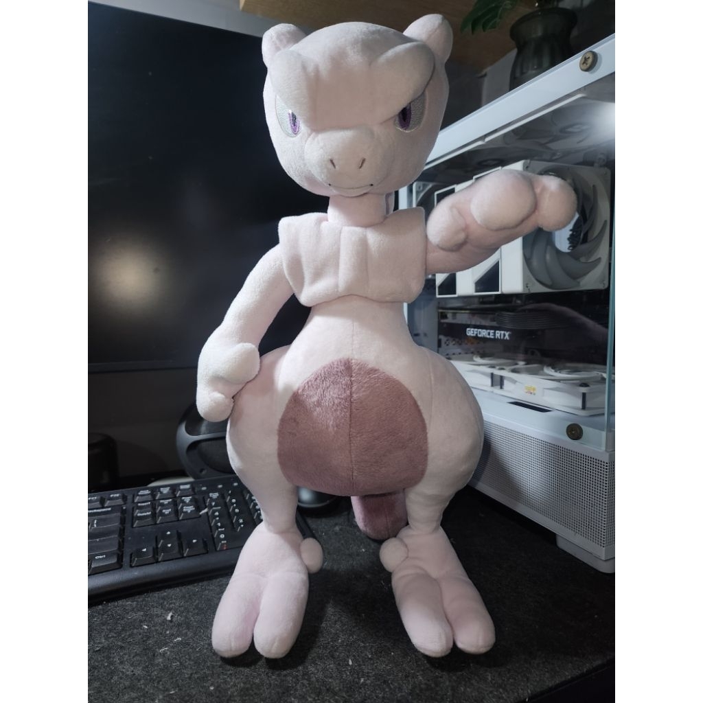 Pokemon MewTwo có khớp  tem P.C posing mới, pokemon plush, gấu bông