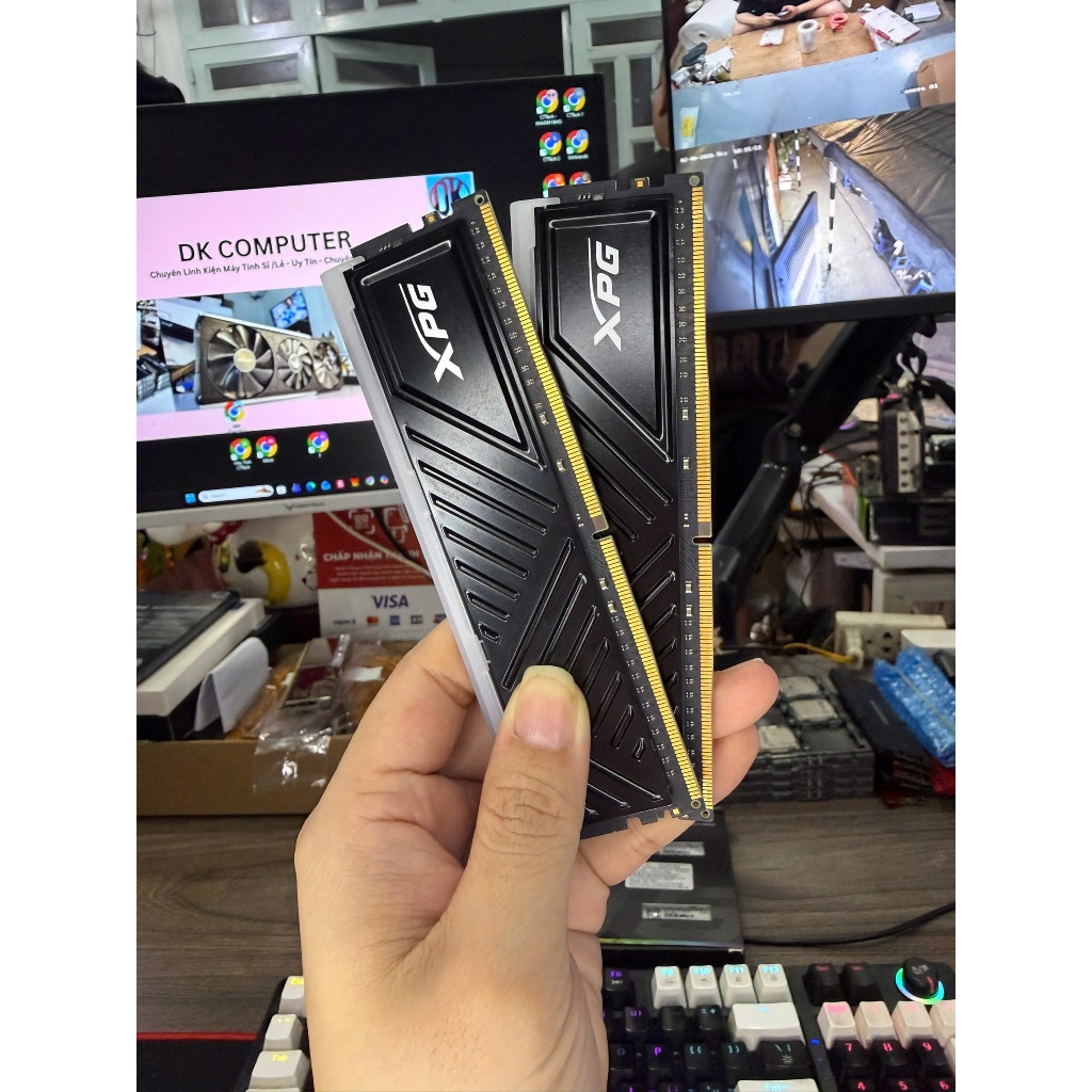 RAM PC Adata XPG D35G 32GB (2x16GB) DDR4 Buss 3200MHz RGB Black | White Bảo Hành Chính Hãng 2029