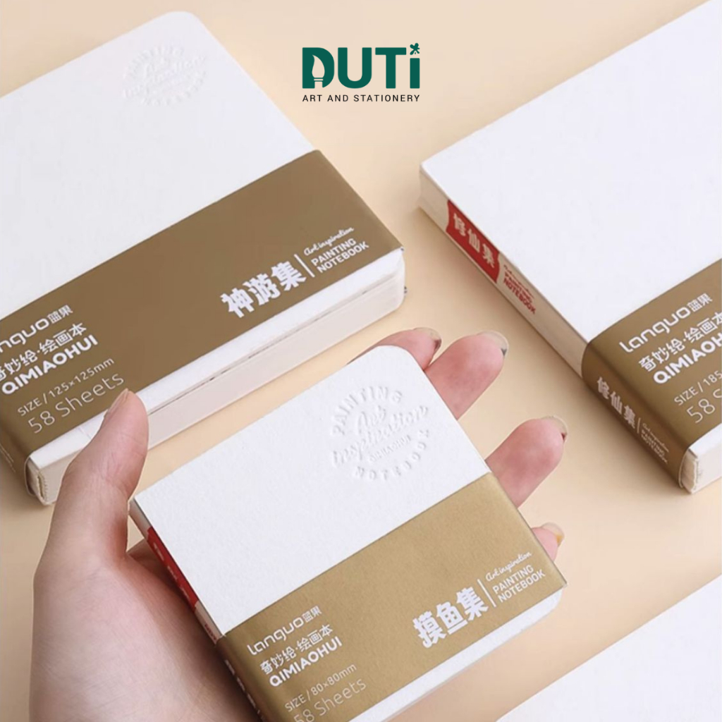 Sổ Vẽ Langou Chất Lượng Cao, Dày 200gsm, 56 Tờ (116 Trang), Chuyên Vẽ Phác Thảo Và Màu - Họa Cụ DUTi