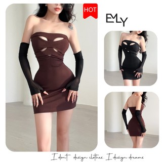 Đầm dự tiệc ôm body tay dài mini Emilyshop (TX)