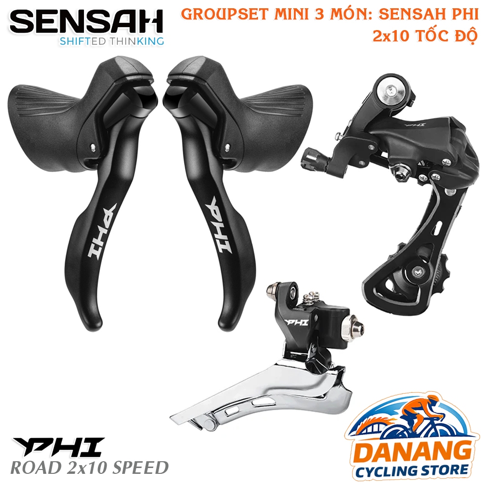 Groupset Mini 3 Món: SENSAH PHI 2×10 Tốc Độ – Tay Đề Lắc + Củ Đề + Sang Đĩa