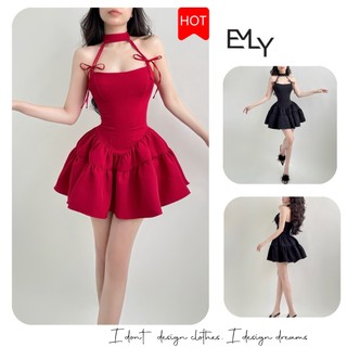 Đầm dự tiệc dây dáng xòe mini Emilyshop (TX)