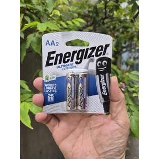 Vỉ 2 viên pin tiểu AA 1.5V Lithium Ultimate Energizer chính hãng dùng cho các thiết bị cao cấp