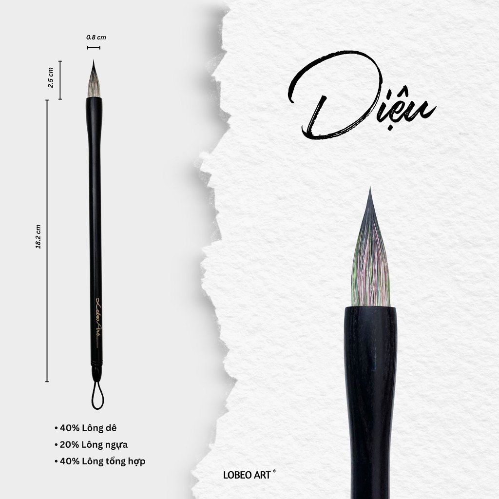 [LOBEO] Cọ vẽ thư pháp Lobeo - Diệu