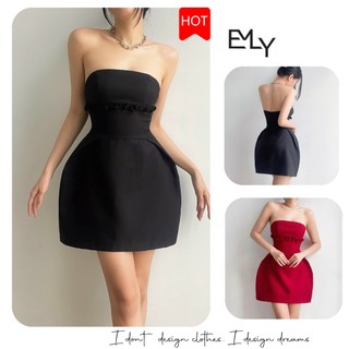 Đầm dáng ôm cúp ngực mini bồng Emilyshop (T)