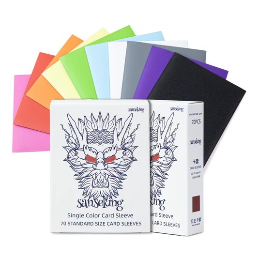 Phụ kiện chính hãng Sanseking - White Dragon Sleeve (70pcs) bảo vệ thẻ bài tiêu chuẩn