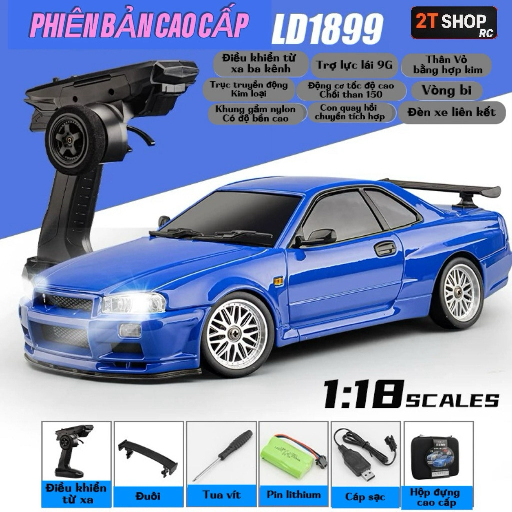 Xe Đua Drift Japan Legend LD1899 -Tỉ Lệ 1:18 RWD- 2.4G - Drift dẫn động cầu sau - Có Gyro- Xe Đua Dr