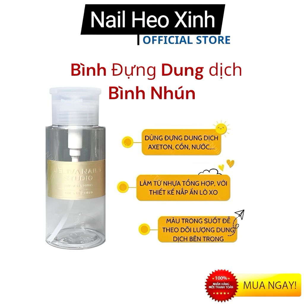 Lọ đựng dung dịch axeton JOFULNAIL, lọ xịt, lọ đựng dung dịch tẩy móng , nước lau gel