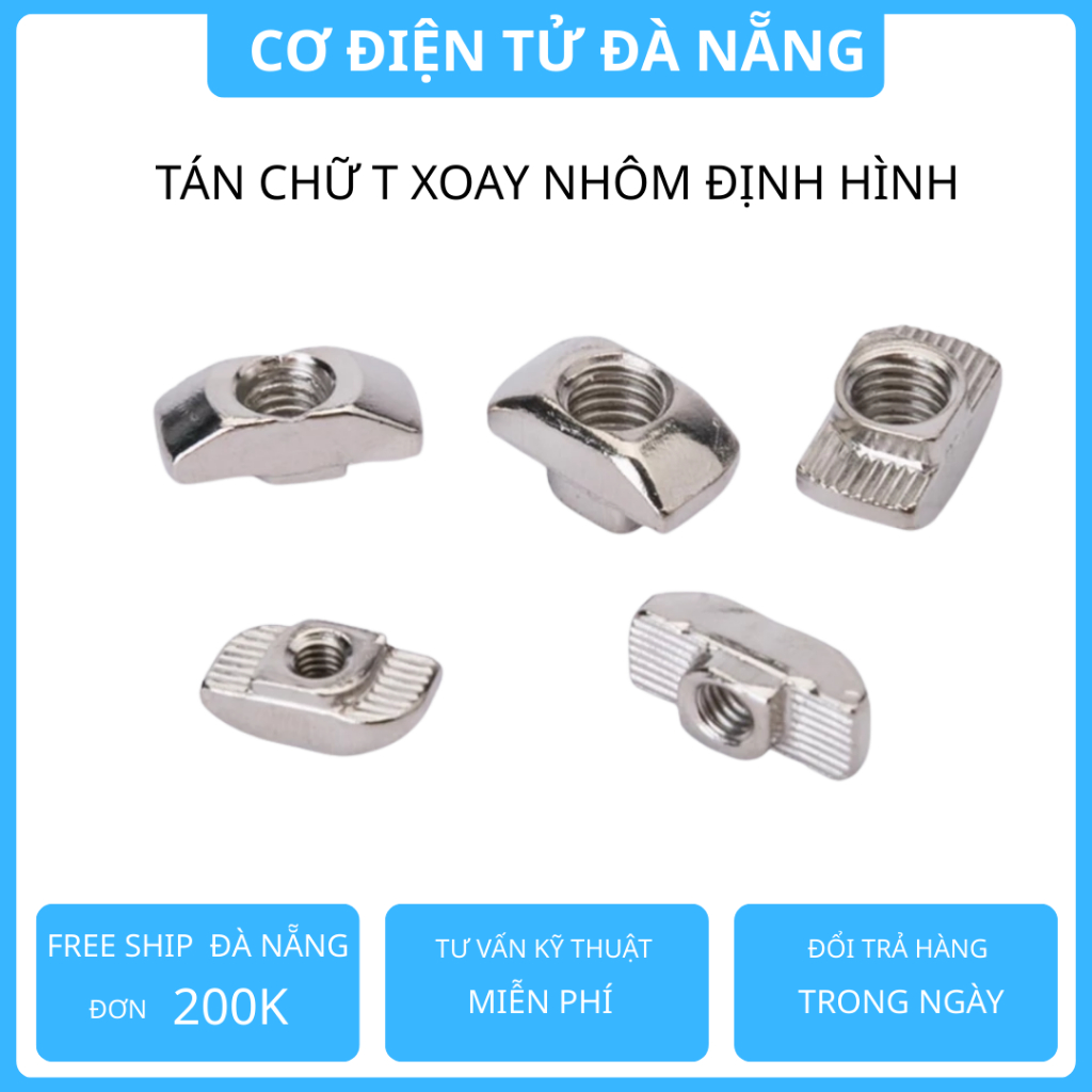 10 con Ốc T Nut nhôm định hình 2020 2040 2060 (con trượt T / tán trượt xoay cho nhôm định hình)