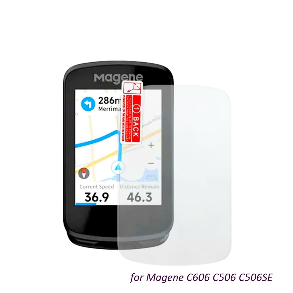 Bộ Phim Dán Cường Lực + Case Silicon Chuyên Dùng Cho Đồng Hồ Xe Đạp Magene C606 C506 C506SE CC600