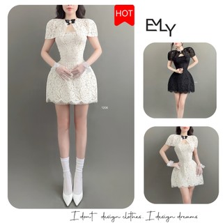 Đầm dự tiệc chữ a mini tay ngắn Emilyshop (T)