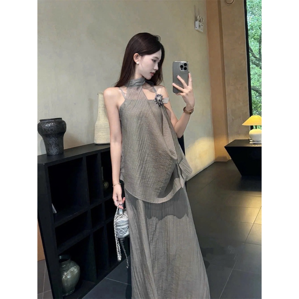 Set Tơ Ghi Sang Xinh Mặc Đi Chơi Du Lịch Hẹn Hò Chụp Ảnh