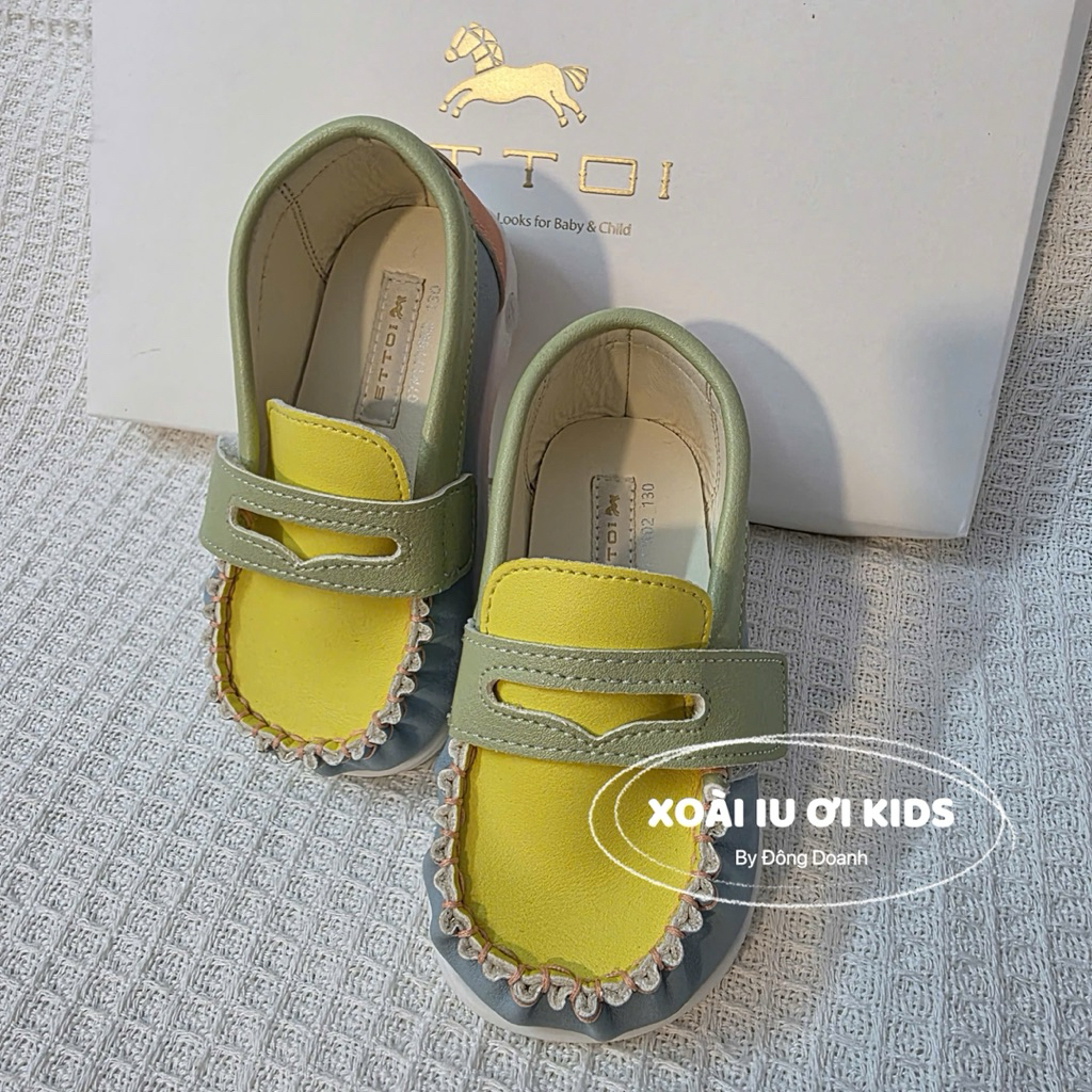 [CHÍNH HÃNG] GIÀY ETTOI XANH VÀNG SIÊU XINH CHO BÉ - XOÀI IU ƠI KIDS