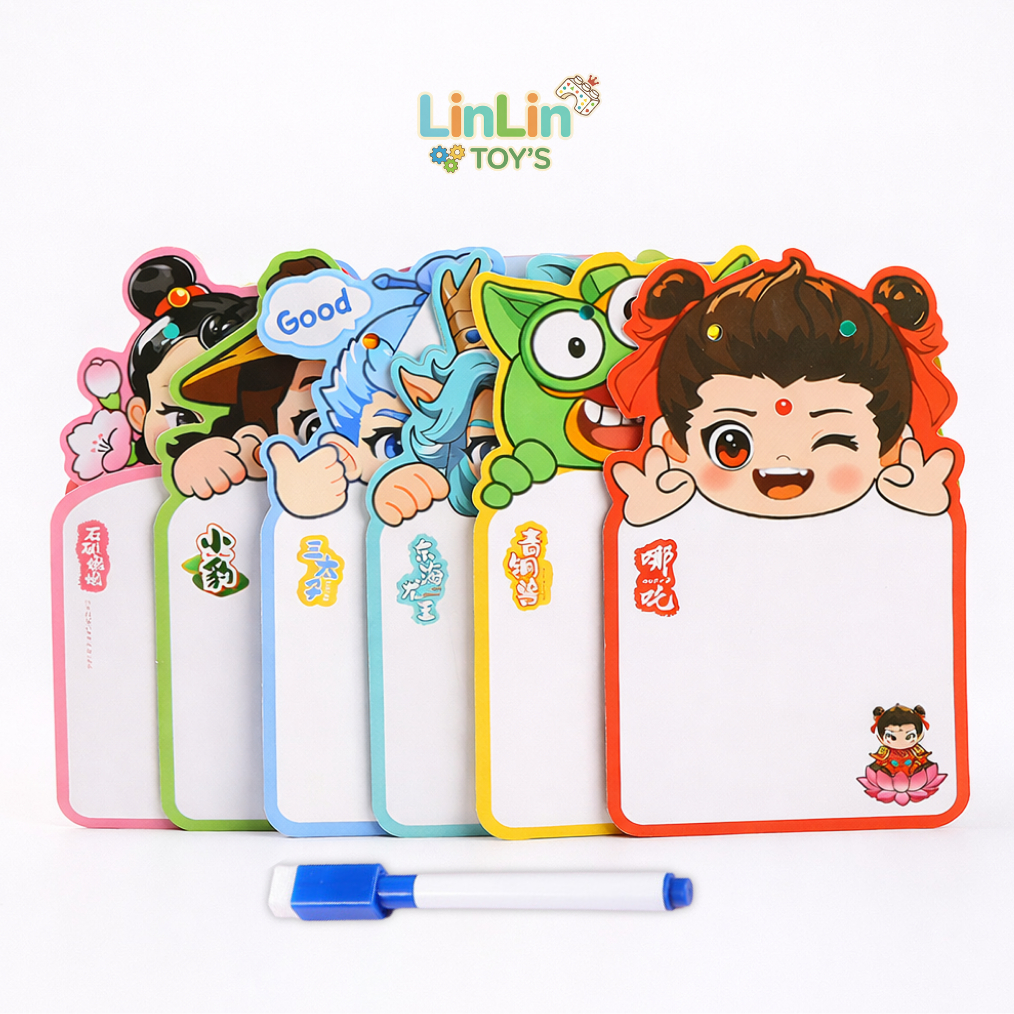 Combo 5 Bảng Viết Xóa Cho Bé Kèm Bút & Tẩy, Bảng Tập Viết Hình Ngộ Nghĩnh