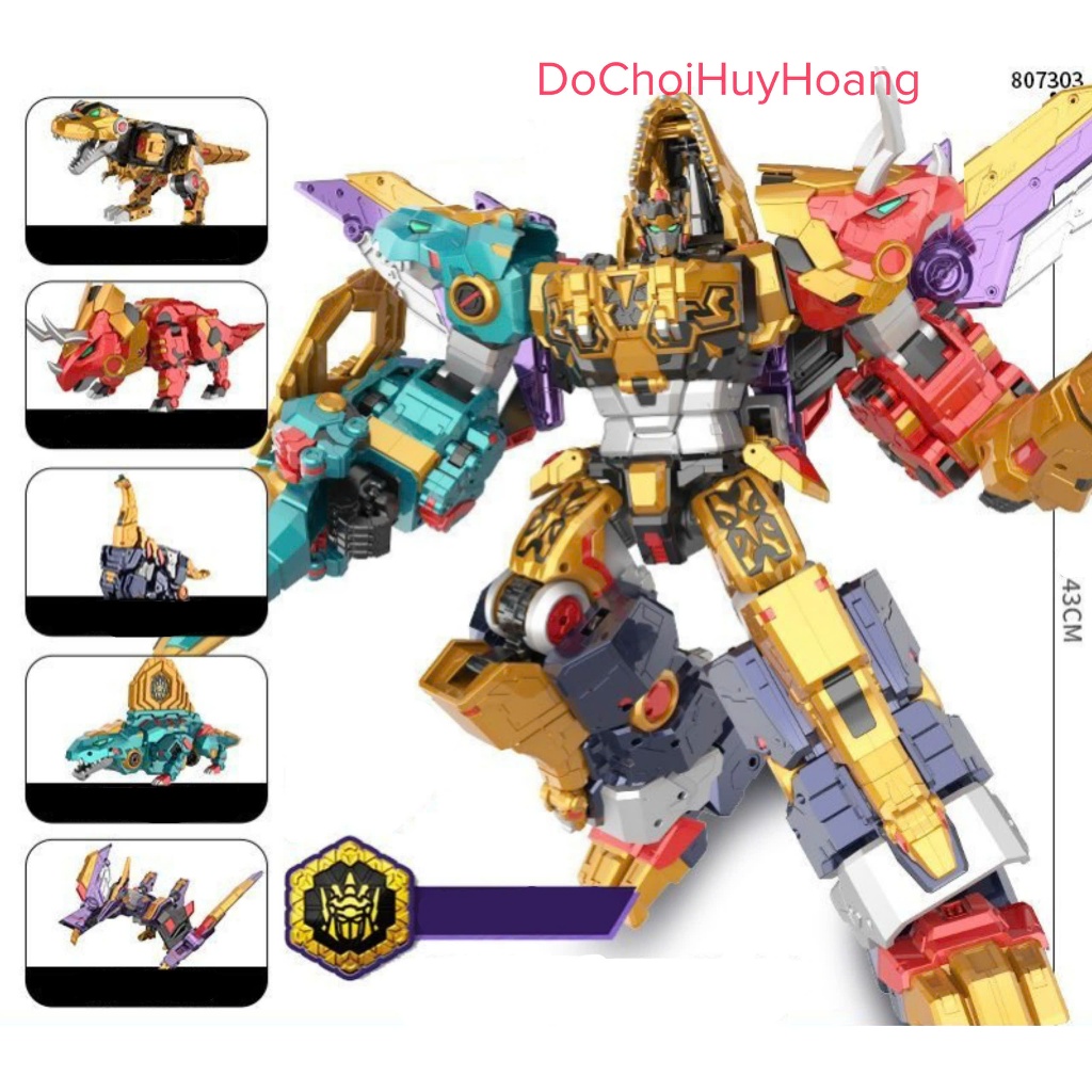 Đồ chơi MINIFORCE 7 DINOID lực lượng nhí 7 robot Dino Emperor 43cm biệt đội siêu nhân nhí phần 7