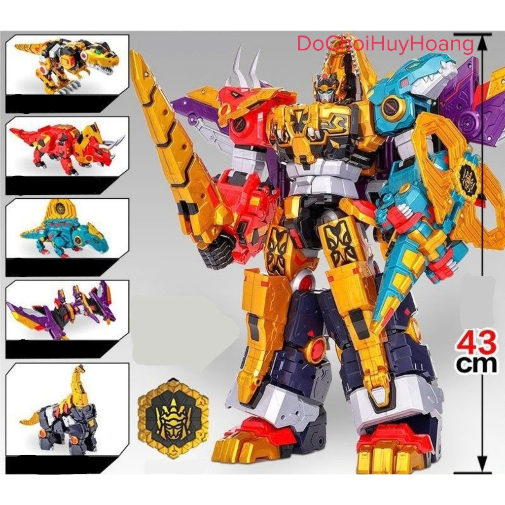 MINIFORCE 7 DINOID WARRIOR lực lượng nhí 7 robot Dino Emperor 43cm biệt đội siêu nhân nhí